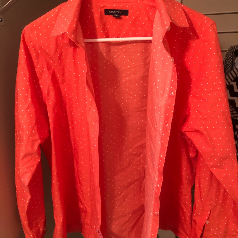 Lands end wrinkle free button down